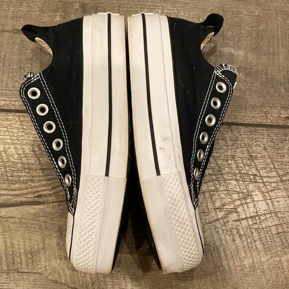 Converse Women's Chuck Taylor All Star Platform Slip Black White Size 6 - Picture 4 of 9